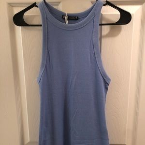 Light blue ribbed midi dress